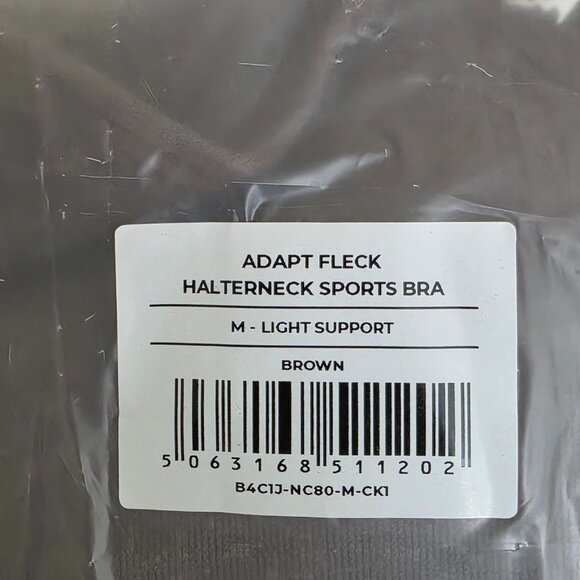 Gymshark Sports Bra Womens Medium Brown Adapt Fleck Halterneck Light Support - Picture 4 of 4